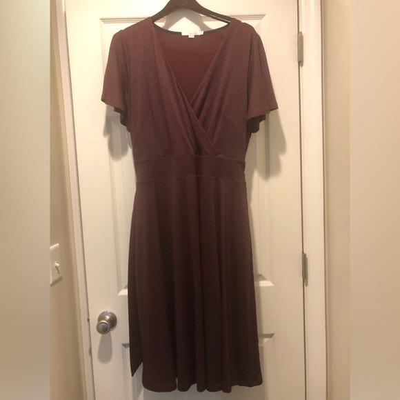 🥳B-DAY SALE❤️BODEN Lara Sparkle Faux Wrap Dress Size US 12L - Picture 2 of 8